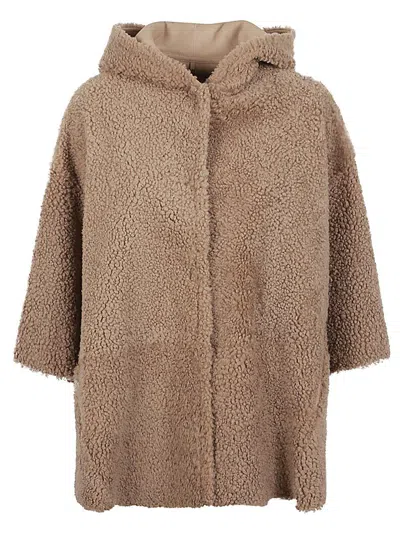 Enes Alice Suede Leather Jacket In Brown