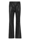 CROC-EMBOSSED FLARE TROUSERS