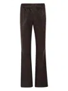 Enes Croc-embossed Flare Trousers In Burgundy