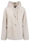 Enes Off White Sofia Hooded Jacket In Neutral