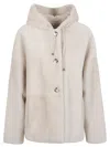 Enes Off White Sofia Hooded Jacket In White