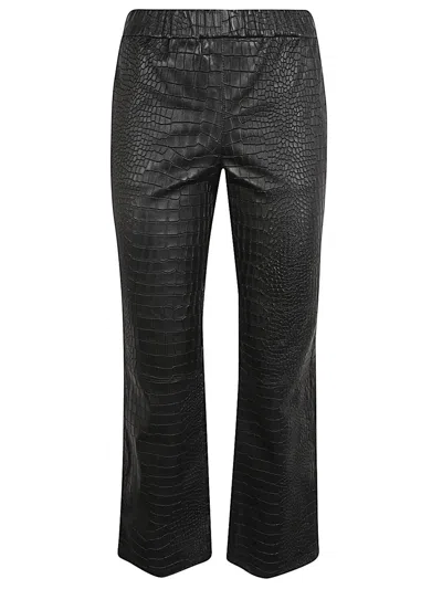 Enes Leather Trousers In Black