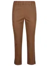 Enes Leather Trousers In Brown