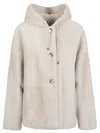 Enes Off White Sofia Hooded Jacket In Neutral