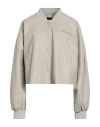 Enes Woman Jacket Beige Size 8 Leather In Neutral