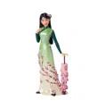 Enesco Disney Showcase Botanical Mulan Figurine In Multi