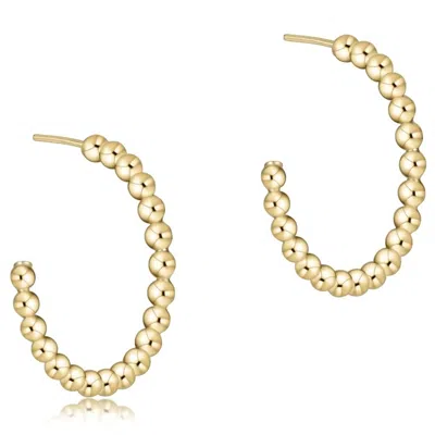 Enewton Beaded Classic 1.25" Post Hoop In Gold