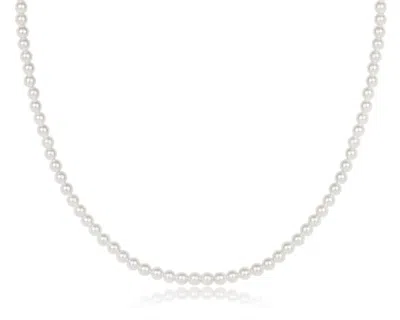 Enewton Beaded Classic Pearl 3mm Choker In White