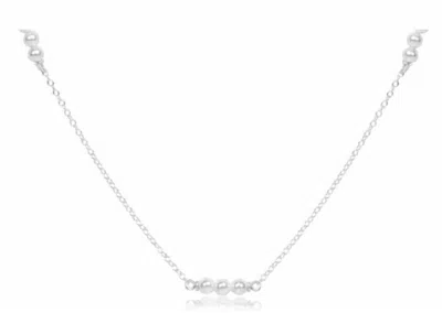 Enewton Choker Joy Simplicity Chain Sterling Necklace - 3mm Pearl In Silver In Metallic