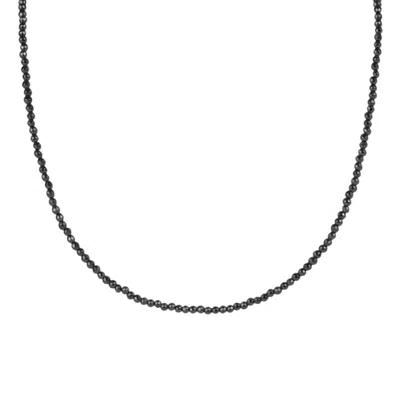 Enewton Faceted 2mm Bead Choker In Hematite In Black