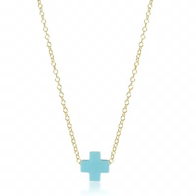 Enewton Signature Cross 16" Necklace In Gold