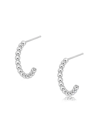 Enewton Women's Beaded Classic 1" Post Hoop Earrings In Silver