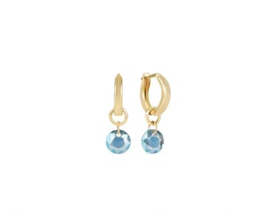 Enewton Women's Huggie Reflection Small Charm Hoop Earrings In Aqua Blue In Multi