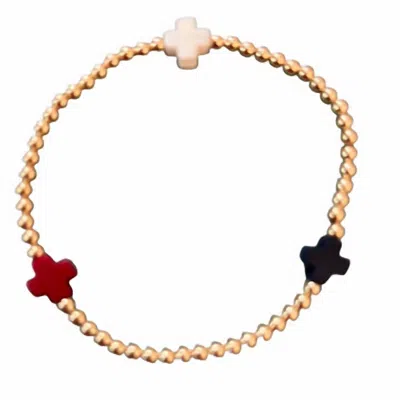 Enewton Women's Signature Cross Gold Pattern Bead Bracelet In Firecracker In Orange