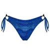 Enez Swim Women's Eden Scrunch Bottom - Blue Sapphire Glitter In Blue