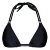 Enez Swim Women's Eden Triangle Bikini Top - Black In Black
