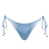 Enez Swim Women's Nova Scrunch Bikini Bottoms - Glitter Blue In Blue
