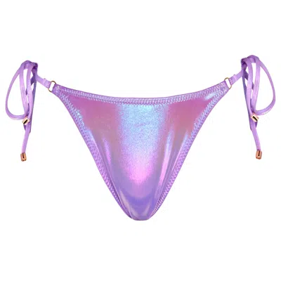 Enez Swim Women's Purple Vivian Scrunch Bottom - Ultra Violet
