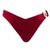 Enez Swim Women's Seylah Bottom Cheeky - Red Velvet In Red
