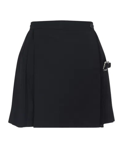 ENFANTS RICHES DEPRIMES PLEATED BUCKLE-FASTENING MINI SKIRT