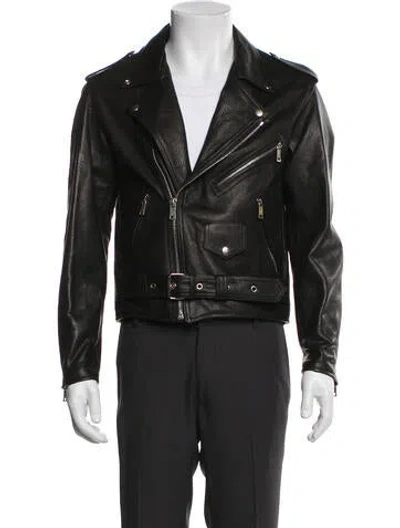 Pre-owned Enfants Riches Deprimes 2015 Leather Moto Jacket In Black
