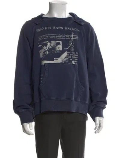 Pre-owned Enfants Riches Deprimes 2025 Graphic Print Sweatshirt In Blue