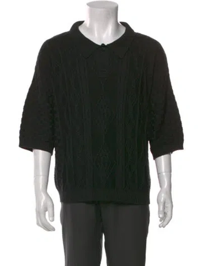 Pre-owned Enfants Riches Deprimes 2025 Silk Polo Shirt W/ Tags In Black