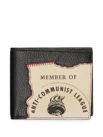 Enfants Riches Deprimes Anti Communist League Bifold Leather Wallet In Pink