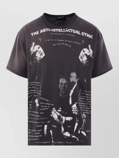 Enfants Riches Deprimes Anti Intellectual Ethic Statement Graphic T Shirt In Blue