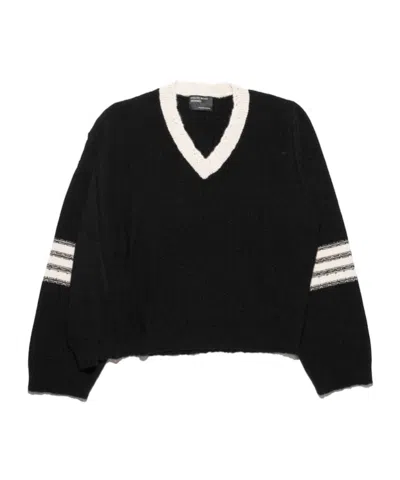 Enfants Riches Deprimes Asymmetrical Varsity V-neck Sweater