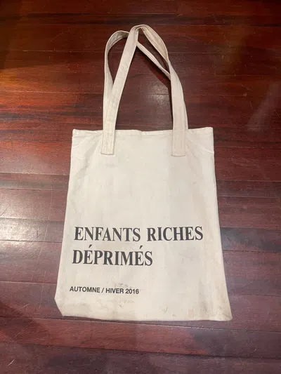 Pre-owned Enfants Riches Deprimes Automne / Hiver 2016 Tote Bag In Cream