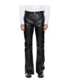 Enfants Riches Deprimes Belt Loop Leather Pants In Black