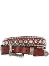 Enfants Riches Deprimes Goodbye Frank Buckled Studded Belt In Multi