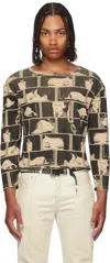 Enfants Riches Deprimes Black & Taupe Diary Ls T-shirt