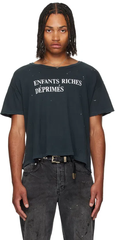 Enfants Riches Deprimes Black Classic Logo T-shirt