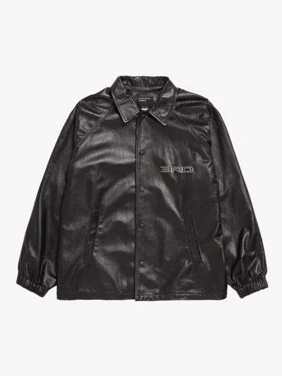 Pre-owned Enfants Riches Deprimes Black Lamb Leather Jacket