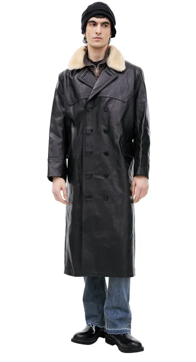 Enfants Riches Deprimes Black Leather Coat