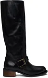 Enfants Riches Deprimes Black Motorcycle Boots In Black