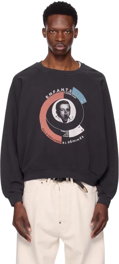 Enfants Riches Deprimes Black Snake Boy Raglan Sweatshirt