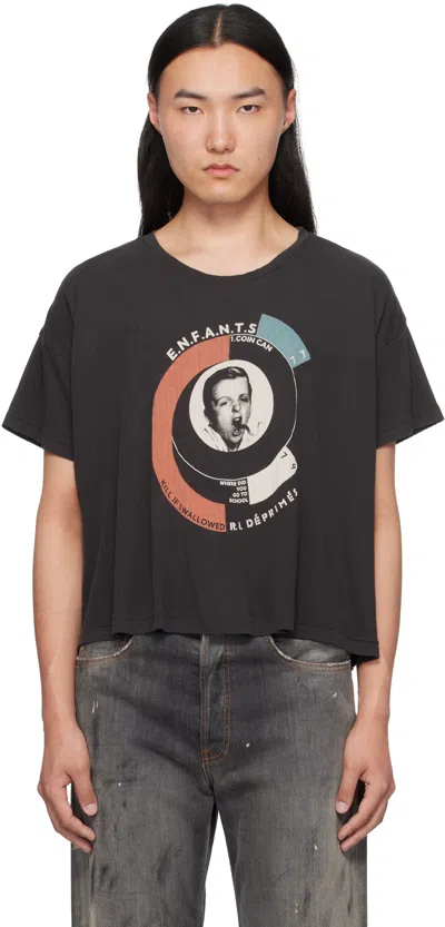 ENFANTS RICHES DEPRIMES BLACK SNAKE BOY RIB T-SHIRT