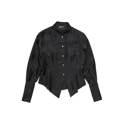 Enfants Riches Deprimes Blouse With A Stand-up Collar In Black