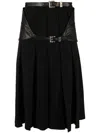 Enfants Riches Deprimes Enfants Riches Déprimés Belted Waist Midi Skirt In Black