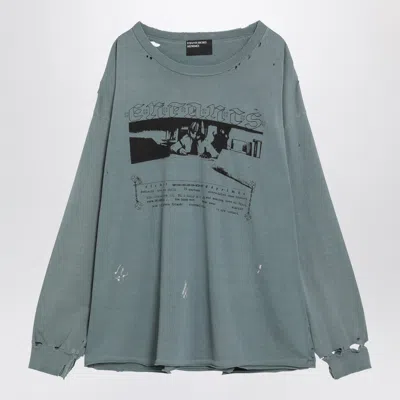 Enfants Riches Deprimes Boy In Chains Blue Vintage-effect T-shirt In Gray