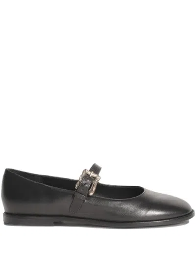 Enfants Riches Deprimes Buckle-embellished Ballet Flats In Black