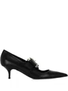 Enfants Riches Deprimes Buckle-strap Pointed-toe Pumps In Black