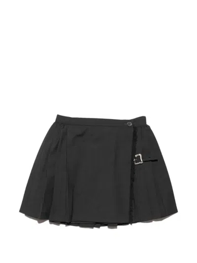 Enfants Riches Deprimes Buckle-fastening Pleated Mini Skirt In Black