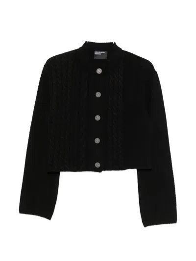 Enfants Riches Deprimes Cable-knit-detail Cardigan In Black