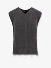 Enfants Riches Deprimes Cachemere Vest With Destroyed Effect In Gray