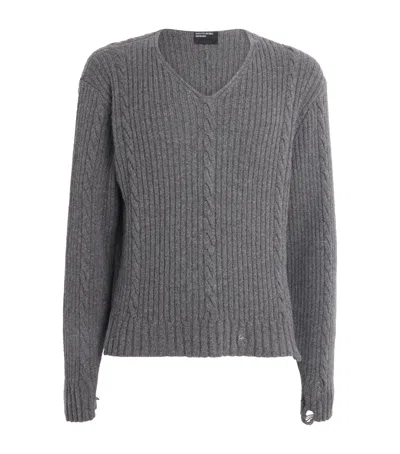 Enfants Riches Deprimes Cashmere Distressed Sweater In Multi