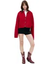 Enfants Riches Deprimes Long-sleeved Knitted Cardigan In Red